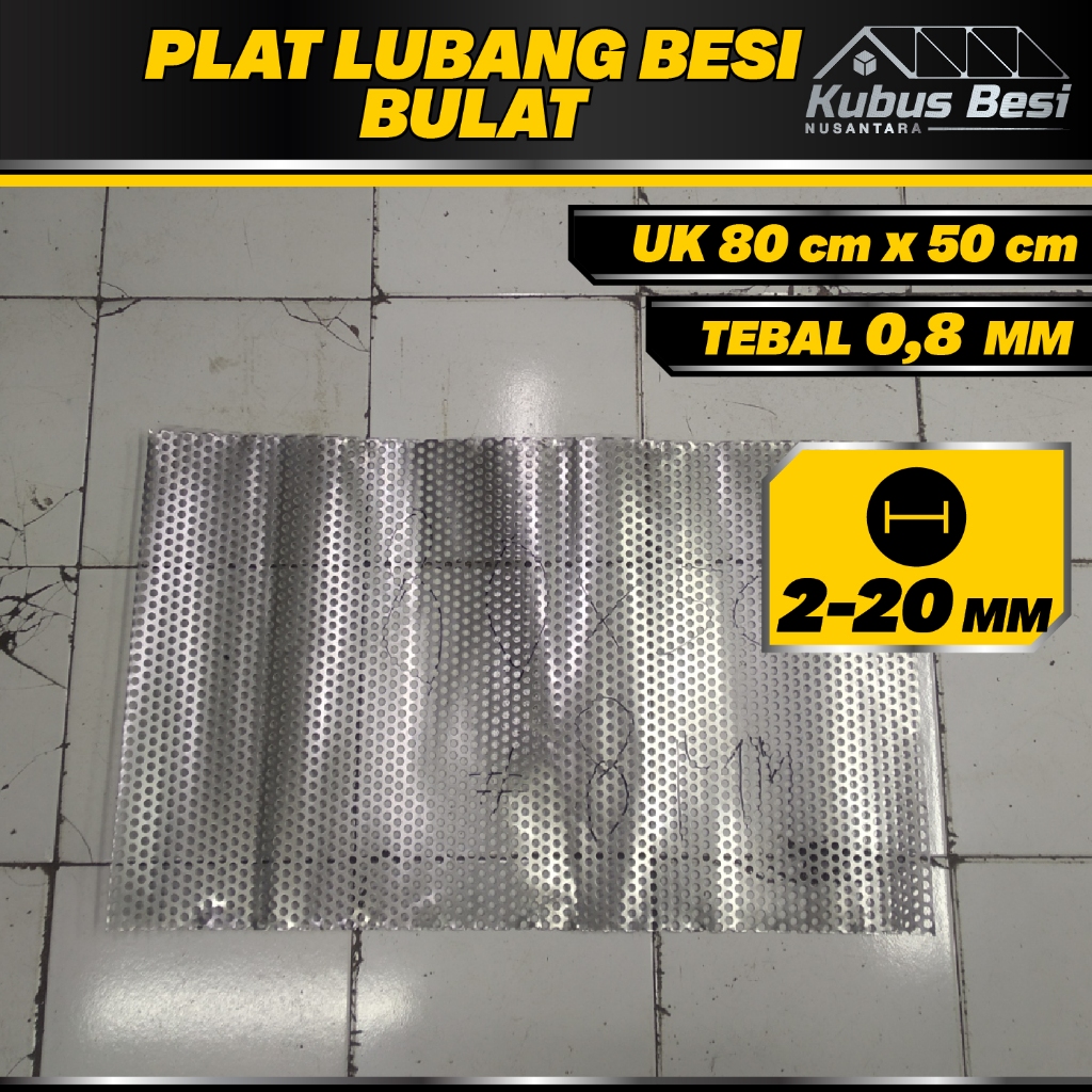 Ram Grill Speaker - 80x50 cm - Plat Lubang Bulat 2,3,4,5,6,7,8,9,10,12,14,16,18,20 mm - Tebal 0,8 mm