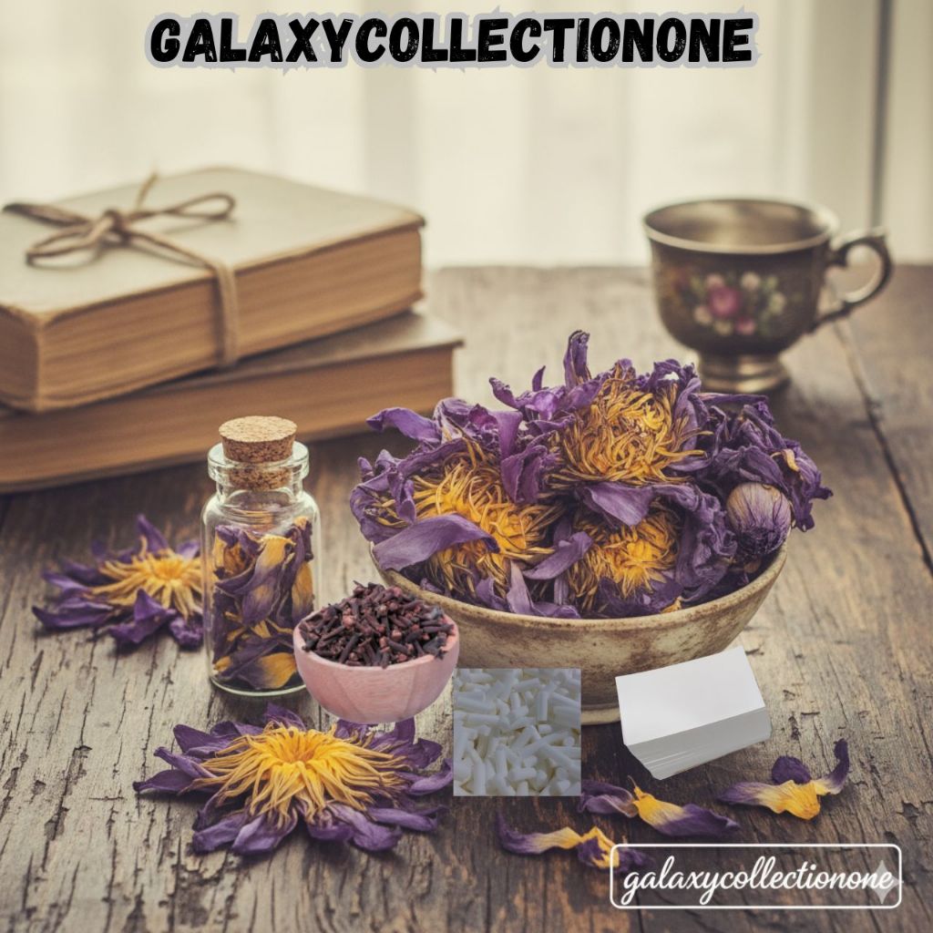 PAKET LENGKAP BUNGA LOTUS BIRU GRADE A+ BLUE LOTUS FLOWER KERING BUNGA TERATAI THAI TEH HERBAL ANTI 