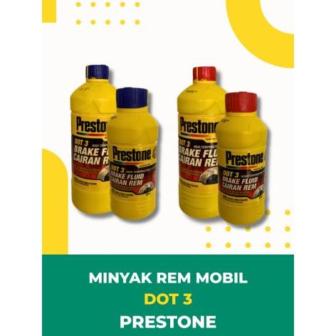 Minyak Rem Mobil Dot 3 Dengan Berbagai Varian Warna Merah dan Putih Prestone