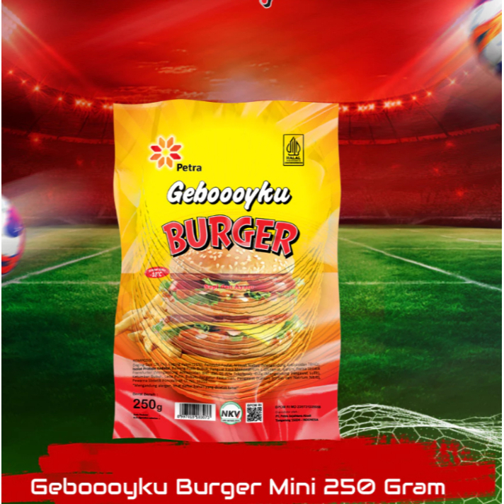 Gebooyku Mini Burger 280 Gr / 20 Slice Fresh Frozen kombinasi ayam & sapi