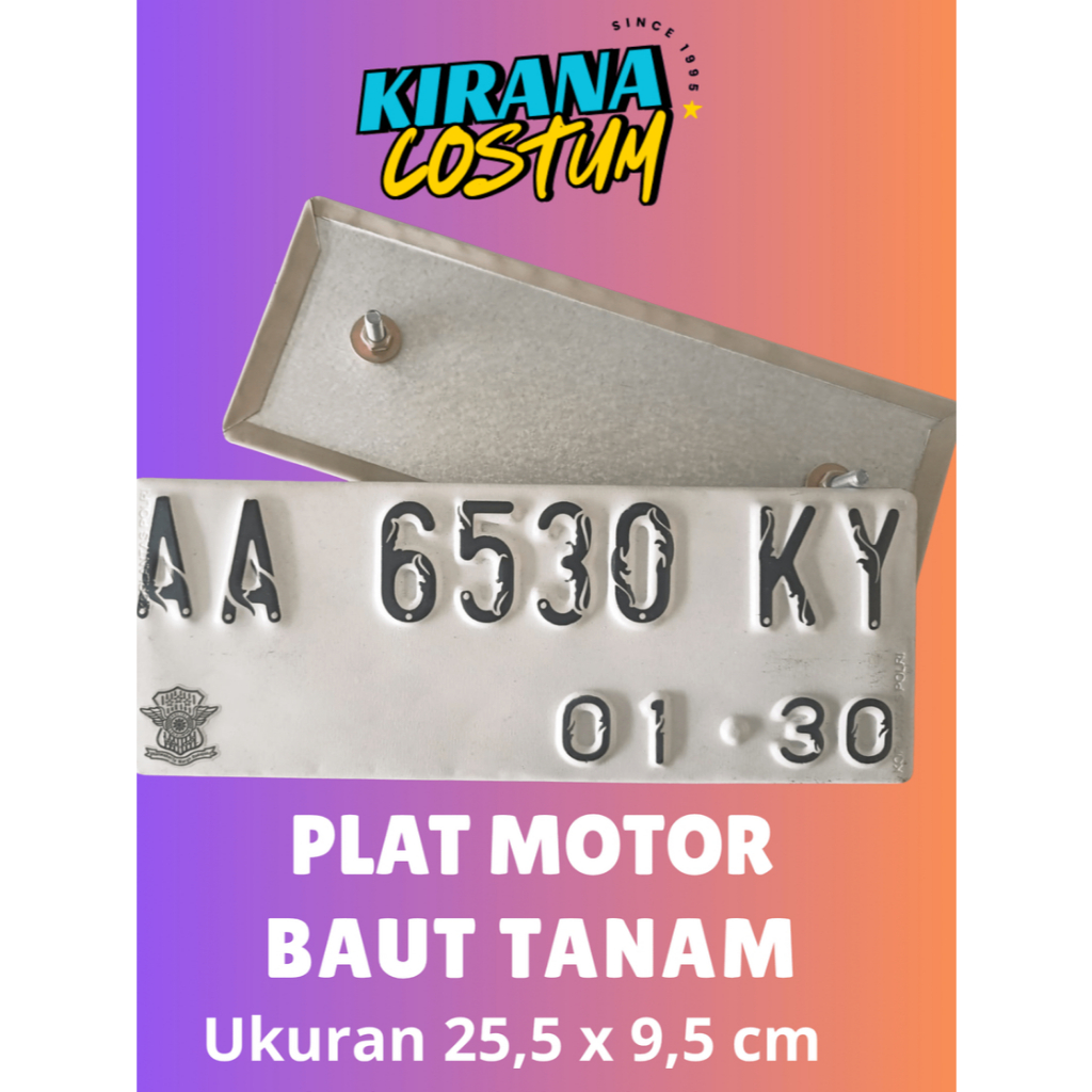 Plat Nomor Motor Baut Tanam Costum