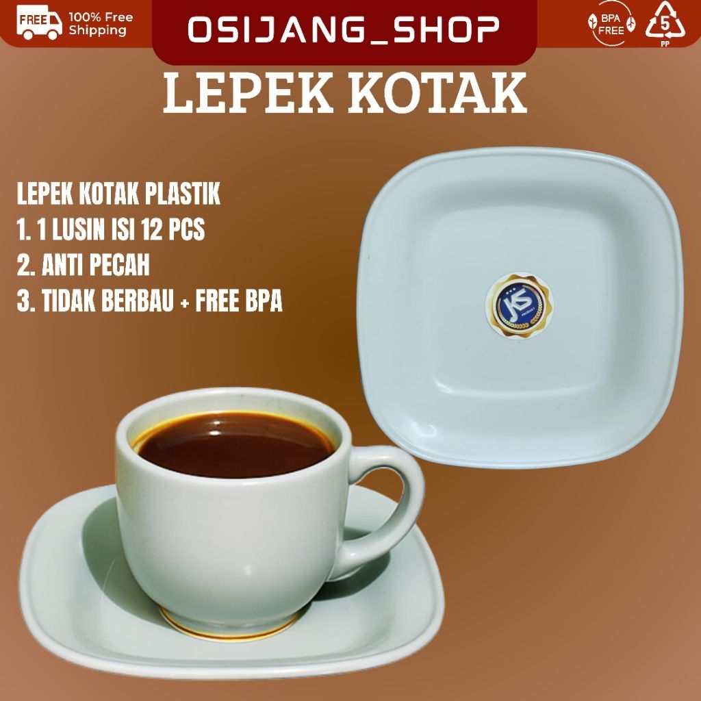LEPEK KOTAK PLASTIK 12 PCS (1 LUSIN) BPA FREE WARNA PUTIH