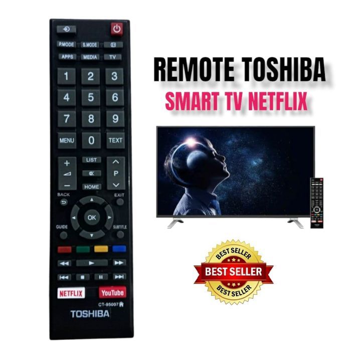 REMOT REMOTE SMART TV TOSHIBA ANDROID LED CT-95007 FOR 32L5995 43L5995 ORIGINAL