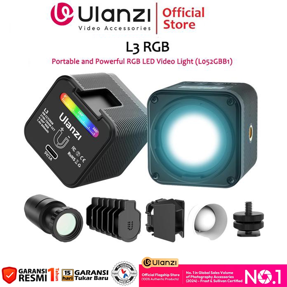 Ulanzi L3 RGB Portable and Powerful LED Video Light (L052GBB1)