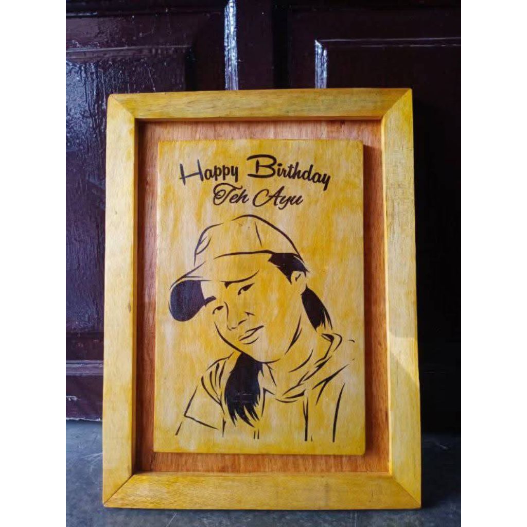 SKETSA KAYU 1 WAJAH TRANSFERPAINT PERSEGI