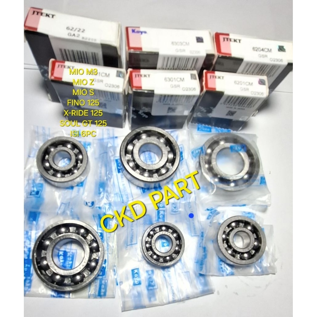 LAHAR BEARING GEAR BOX BELAKANG RASIO SET MIO M3 MIO Z MIO S FINO 125 X-RIDE 125 SOUL GT 125 ORIGINA