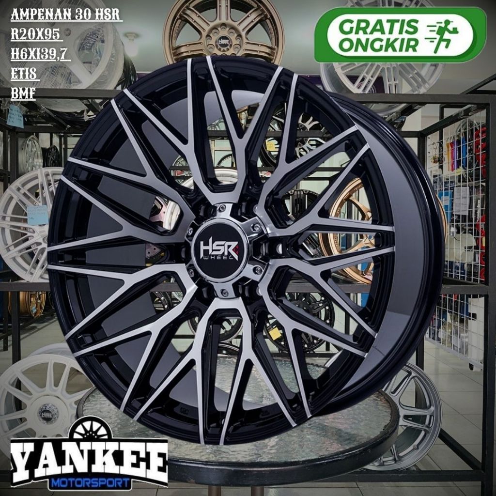 Velg Mobil PAJERO, FORTUNER, TERANO Ring 20 HSR AMPENAN R20 Lebar 9,5 LOBANG 6