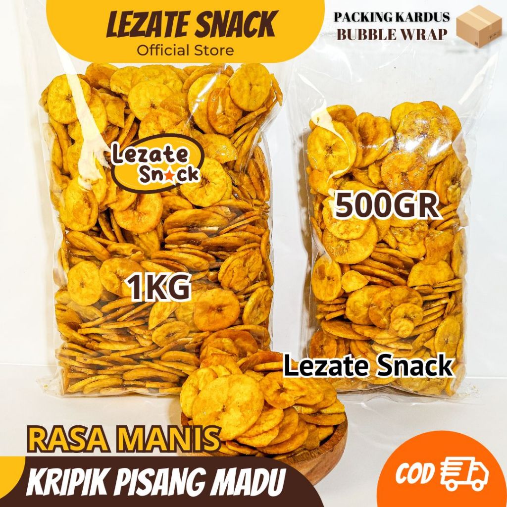 KERIPIK PISANG MANIS 1 KG MURAH / KERIPIK PISANG LAMPUNG / KEPOK ANEKA RASA KILOAN LUMER SALE