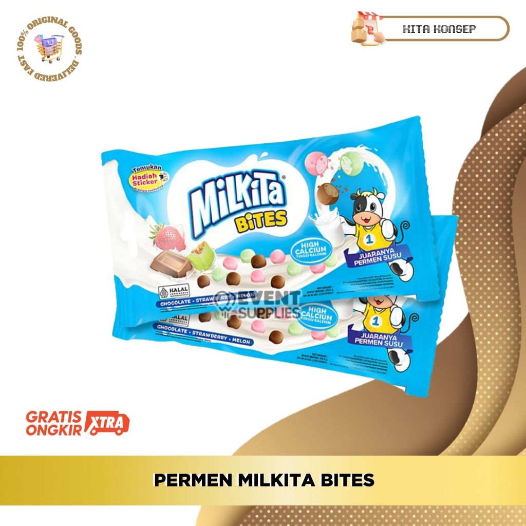 PERMEN MILKITA BITES Milkita Bites Candy Sachet / Viral Candy Bites Flavored Milk Candy