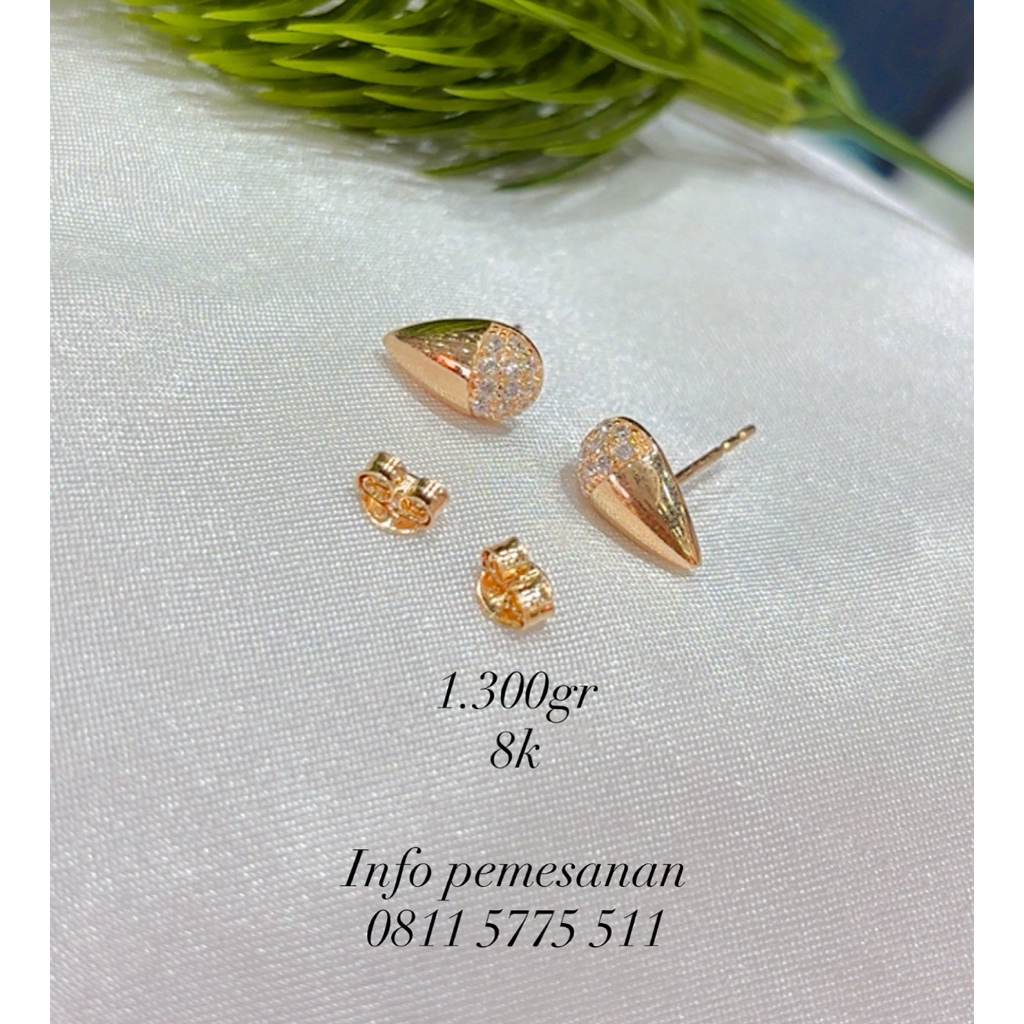 anting subang emas 8k