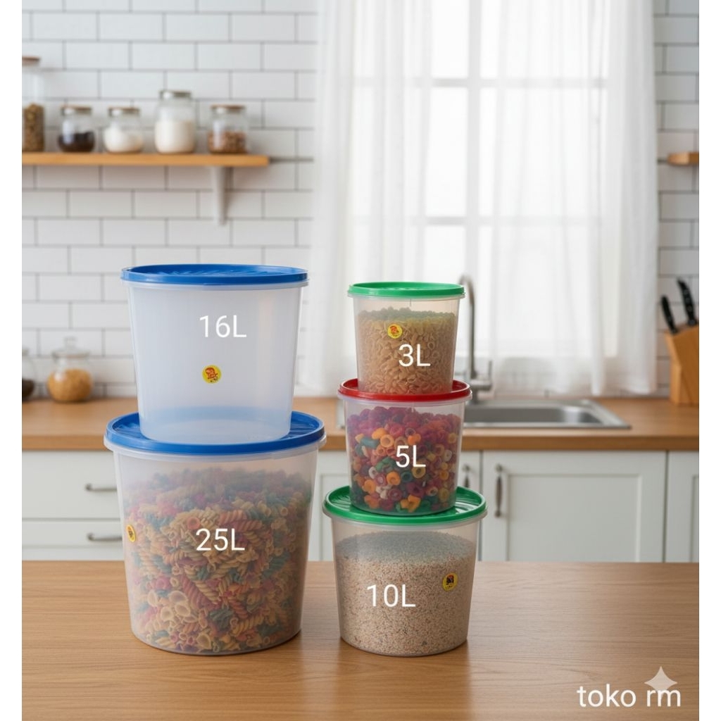 Toples Makanan Plastik Sealware / Toples Kerupuk / Toples Peyek / Toples Kue