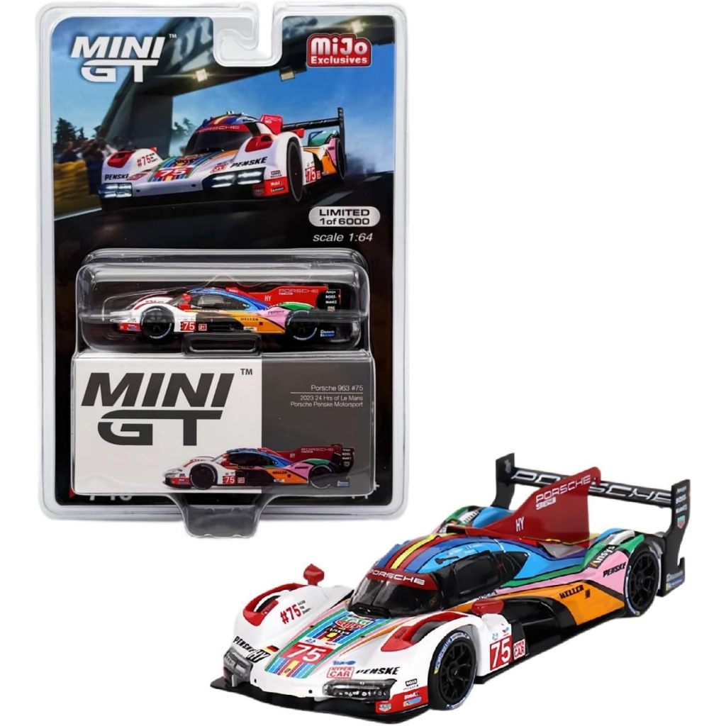 DIECAST MODEL CAR COMPATIBLE WITH MINI GT 1:64 PORSCHE 963#75 PORSCHE PENSKE MOTORSPORT 2023 24 HRS