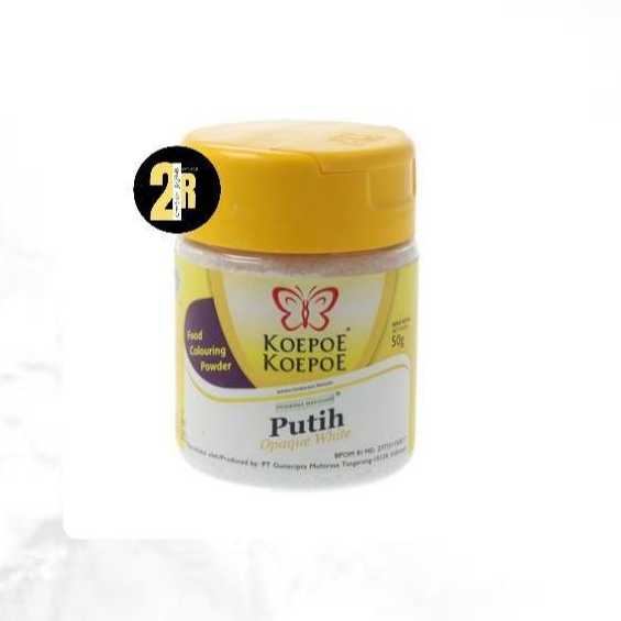 Pewarna Makanan Putih 50gram/Pewarna makanan putih koepoe-koepoe/Opaque white/