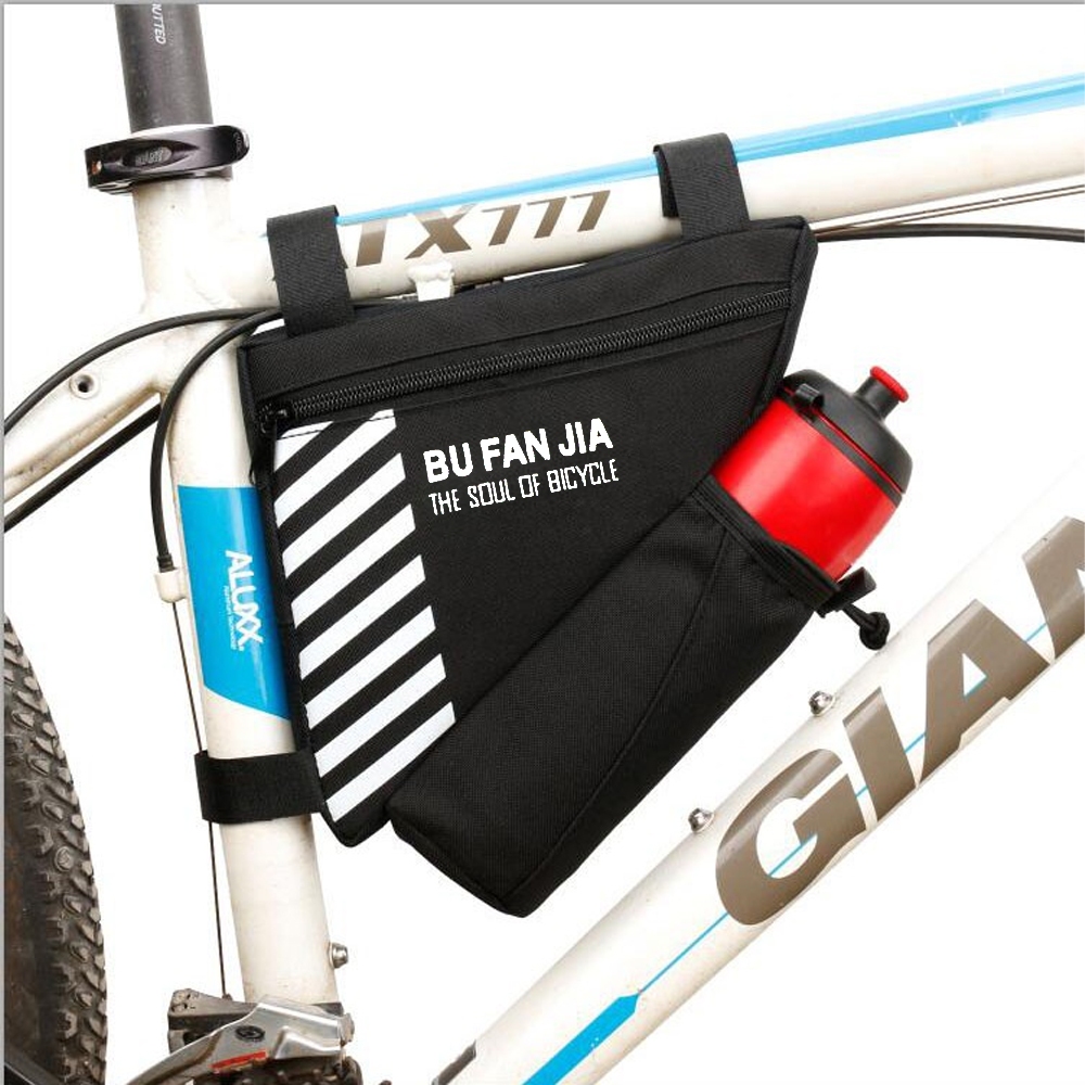 Tas Sepeda Segitiga Frame Anti Air Dengan Botol Tas Sepeda Triangle Frame Bag Waterproof with Holder
