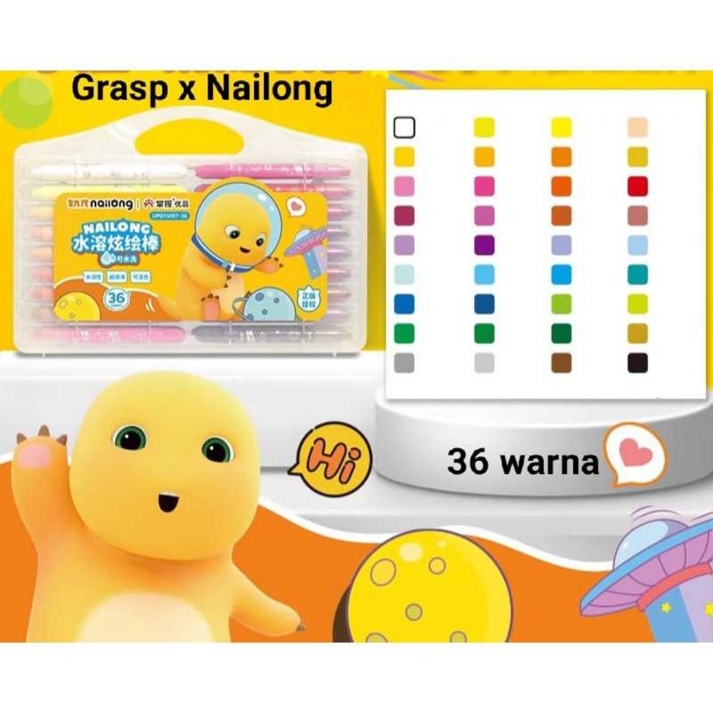 crayon grasp x nailong berbagai isi hemat lebay