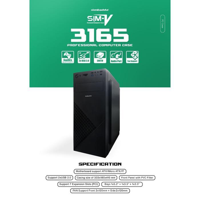 Casing Komputer Simbada Sim V Usb 2.0 3.0 + Psu 380w