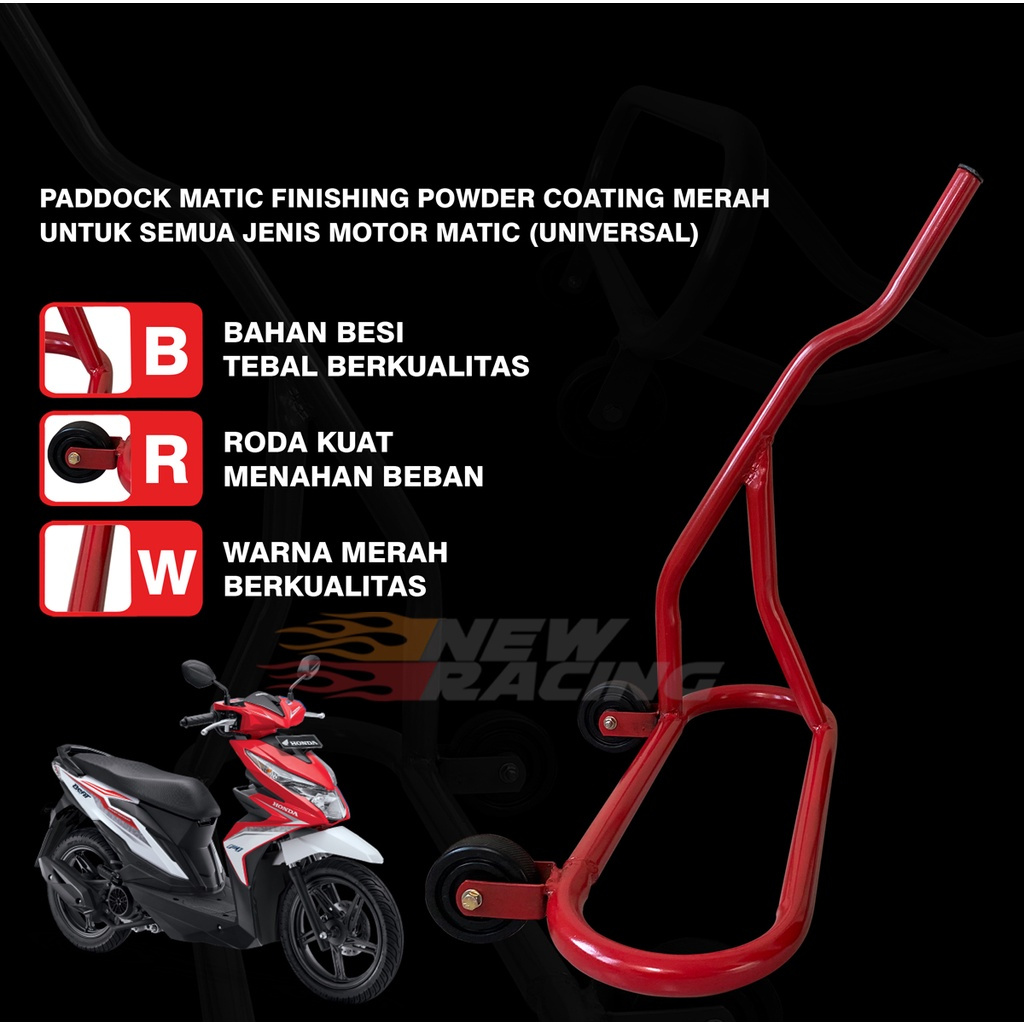 Standar Paddock Matic Universal Beat Scoopy Mio Vario Nex Genio Fazio Xeon Spacy Skydive / Paddock M