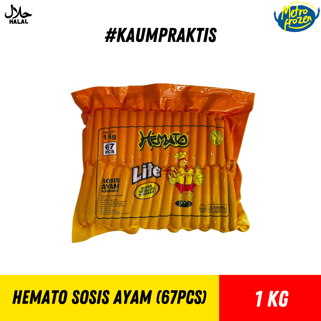 HEMATO Sosis Ayam (67pcs) 1kg //sosis ayam kecil //sosis hemato ayam