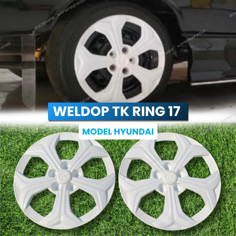 Weldop TK Hyundai Ring 17 Lubang Baut 5 Wildop R17 Plastik Lentur Cocok Untuk Pick Up, L300, New Car