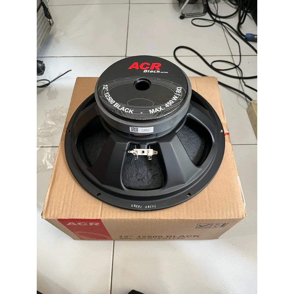 Speaker ACR 12500 Black Woofer 12 Inch Voice Coil 1.9 Inch 450 Watt Max Original SBE | ACR12500 12in