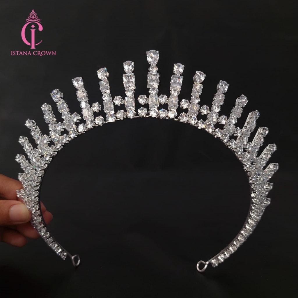 Camillia zircon crown  - Mahkota Pengantin zircon Viral - Aurel Crown