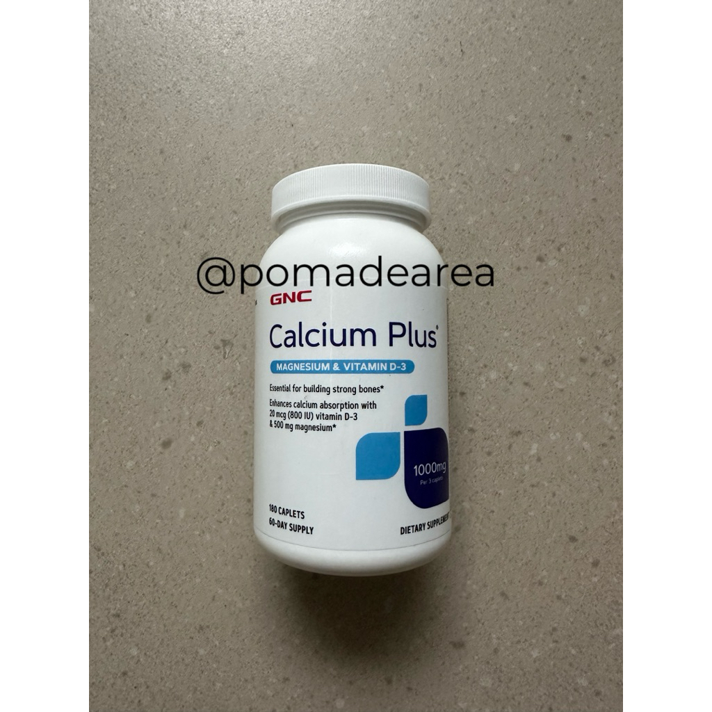 GNC Calcium Plus Magnesium and Vitamin D3 1000mg 180 Tablets