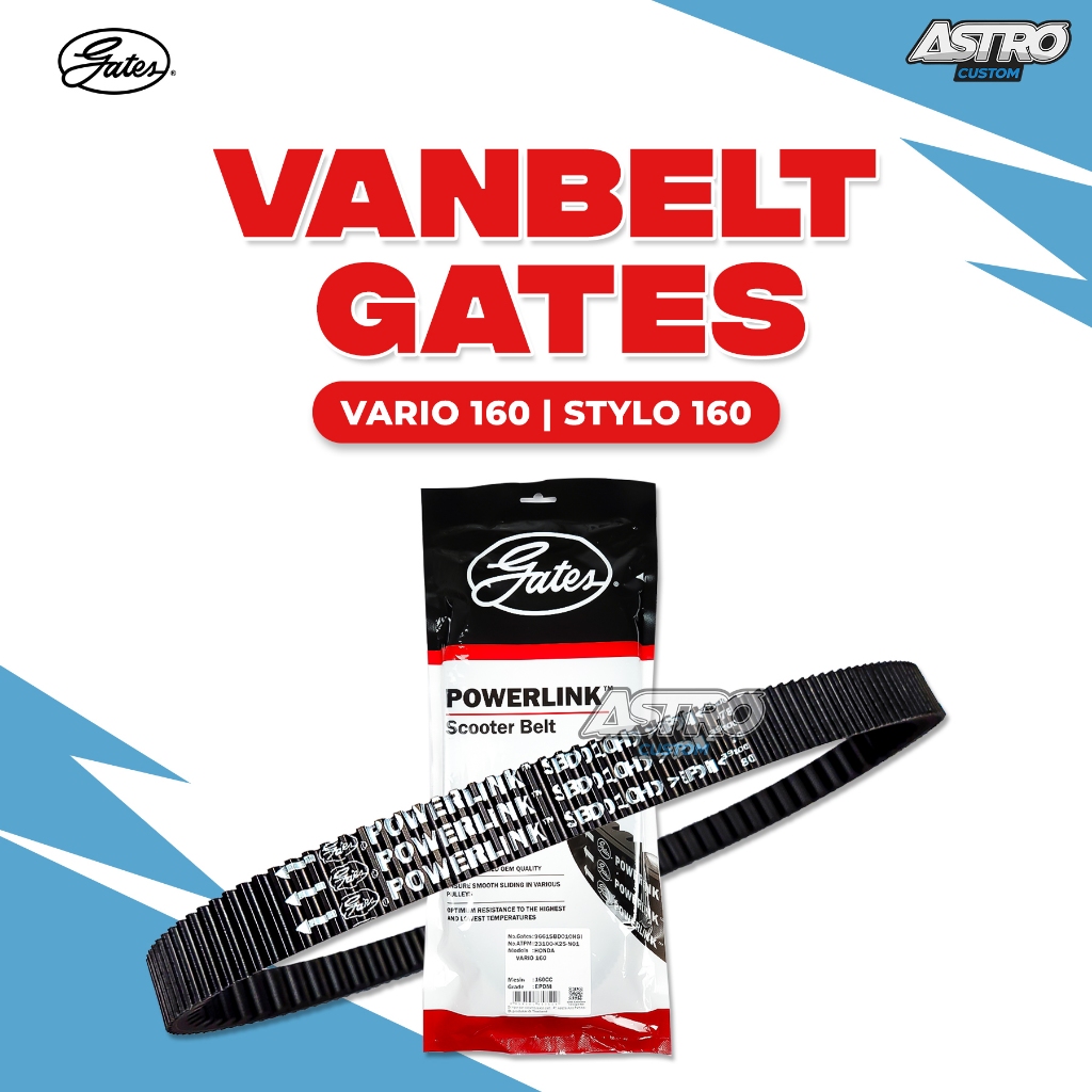 Vanbelt Gates Vario 160 K2S Vario 125/150 Beat FI/Esp Scoopy FI/Esp PCX ADV 150 Gates Vbelt CVT