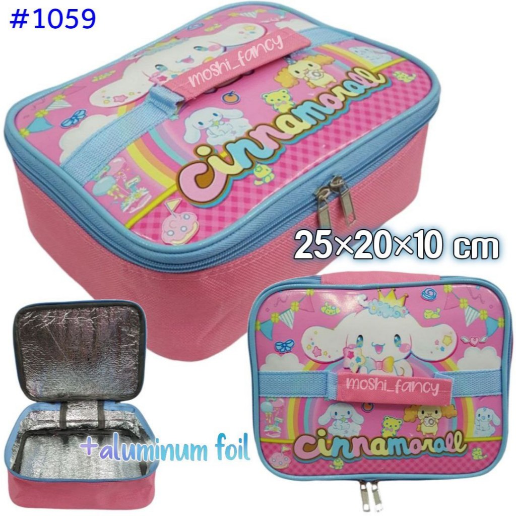 Tas Bekal Anak Cinnamoroll / Tas Makan Anak Sanrio / Lunch Bag Tas Bekal Anak Perempuan / Tas Makan 