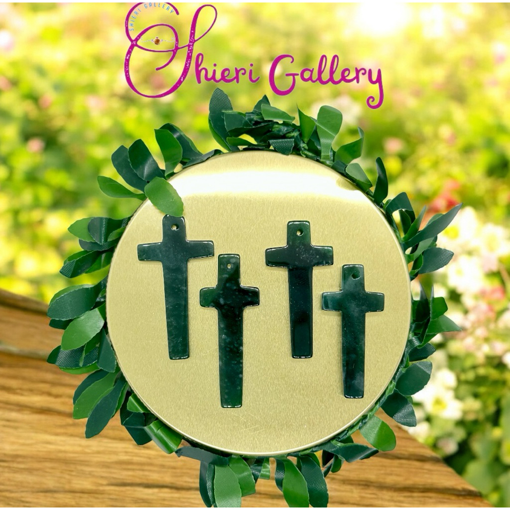 Liontin Salib Giok Burma Asli / Liontin Giok / Jade Pendant / Liontin Salib / Liontin Salib Myanmar 