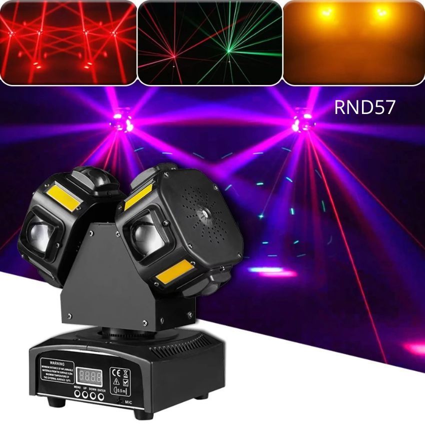 Lampu Disco LED Laser Moving Head Beam Strobo Light RGB DMX512 Stage Lighting Disco Party DJ Club