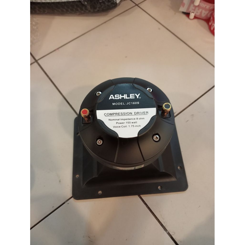 Paket Tweeter Magnet Ashley JC 160 S + Horn/ corong PVC 16x21 Compression Driver Ashley JC160S