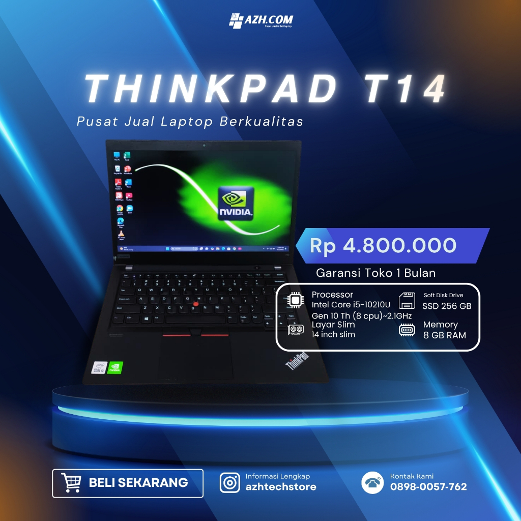 Ready Lenovo ThinkPad T14 – Powerful & Profesional