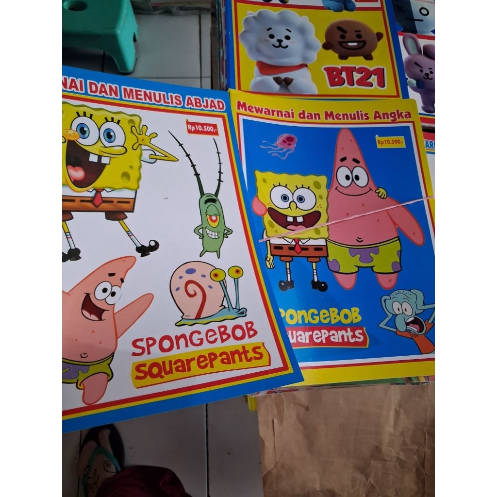 Buku mewarnai gambar SPONGEBOB ukuran besar A4