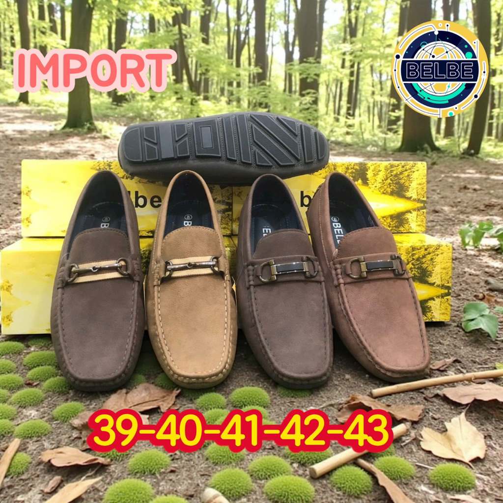 belbe sepatu loafers kerja formal casual pria