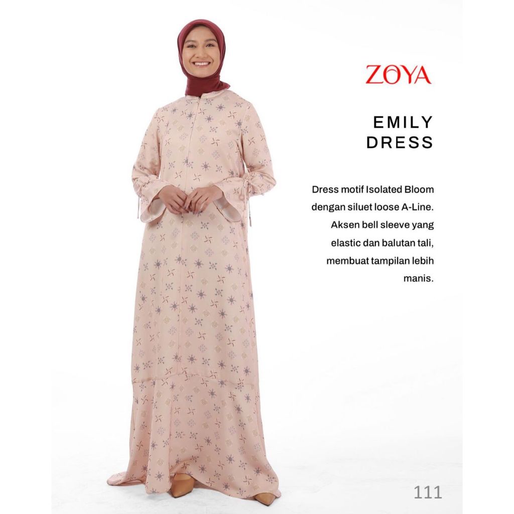 Zoya Emily Dress- Gamis Muslim Wanita - Pakaian - Baju Muslim