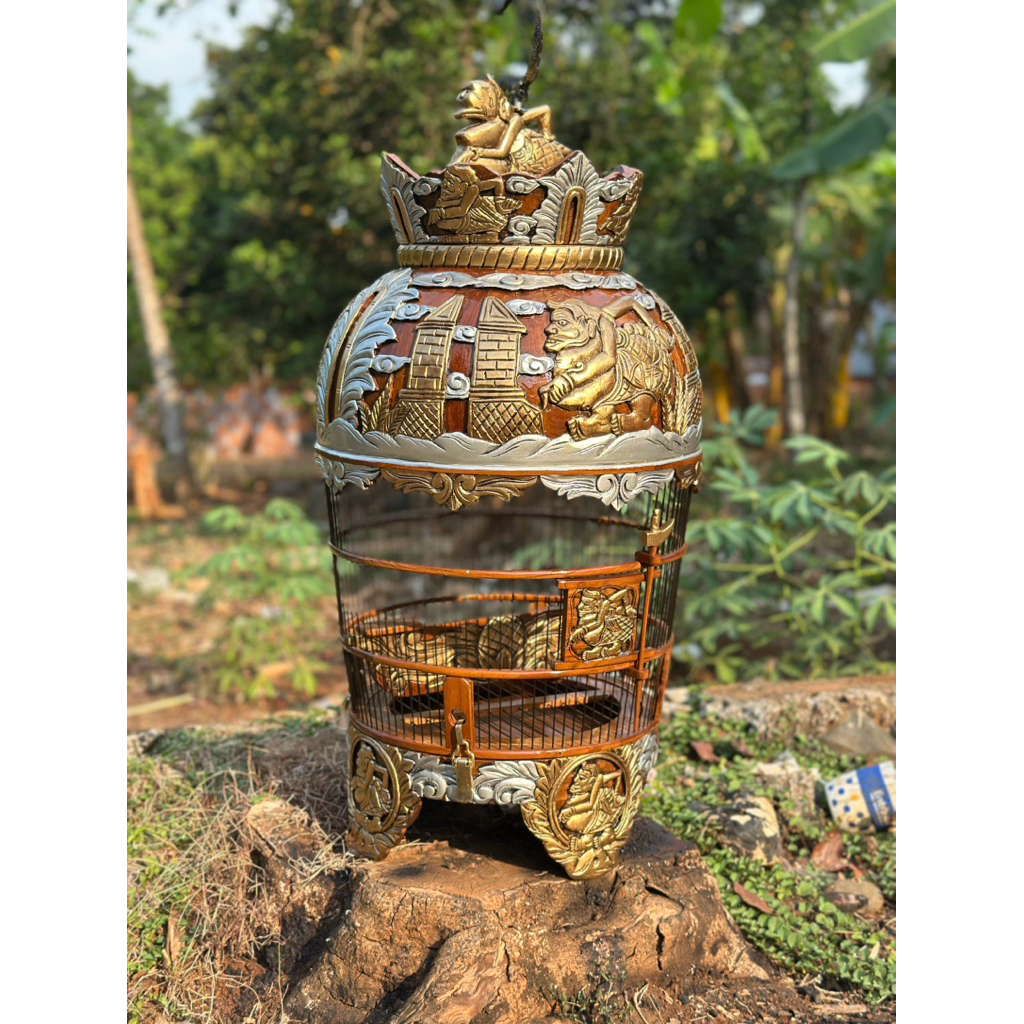 SANGKAR PERKUTUT MOTIF SEMAR / Sangkar Perkutut Jati