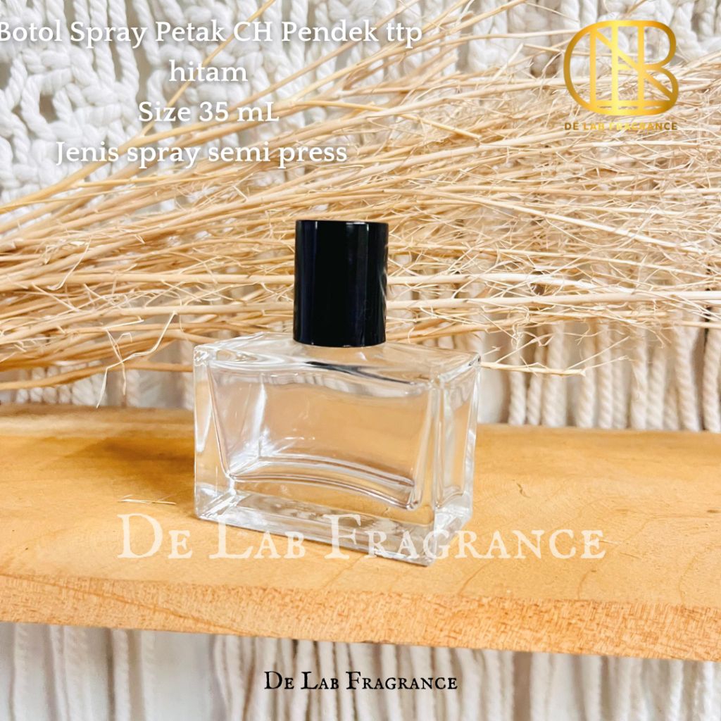 botol parfum chnl petak pendek 30 ml semi press/bottle perfume/ botol parfum luxury/ botol parfum el