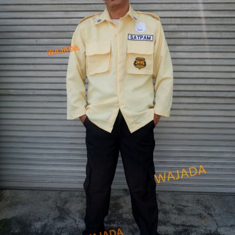 Seragam PDL Satpam Kualitas Terbaik Krem Terbaru Seragam PDL Satpam Krem Terbaru