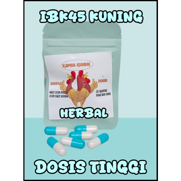 IBK45 kapsul ayam kuning - Obat ayam sakit kuning - obat ayam pucat -  obat ayam lesu - jamu ayam sa