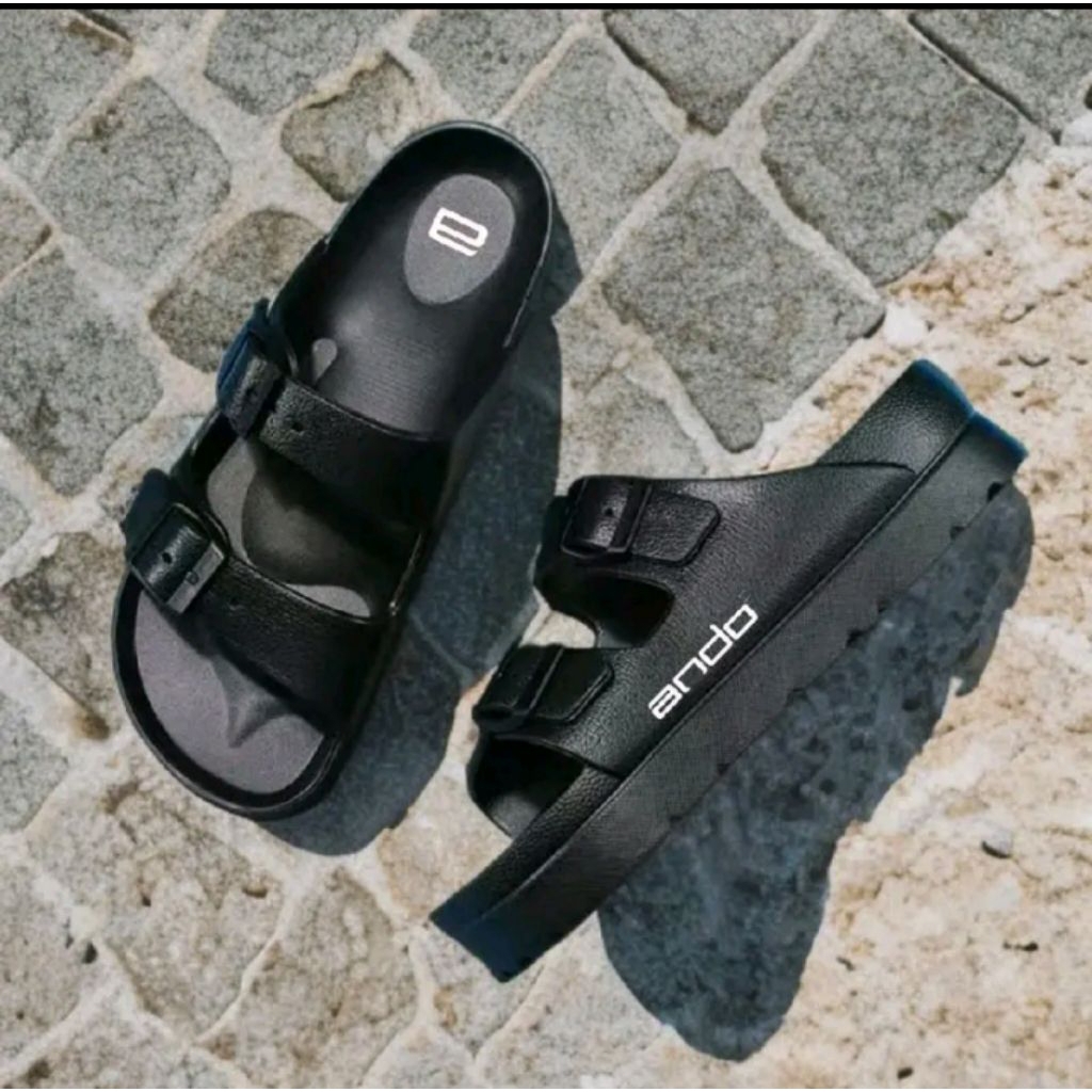 Sendal selop Ando original pria wanita full karet terbaru