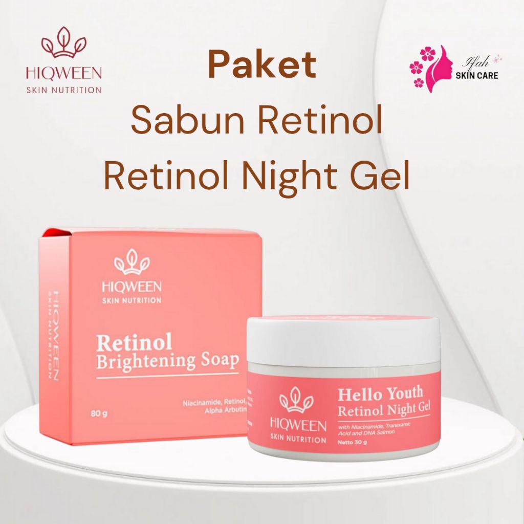HIQWEEN PAKET SABUN RETINOL & NIGHT GEL