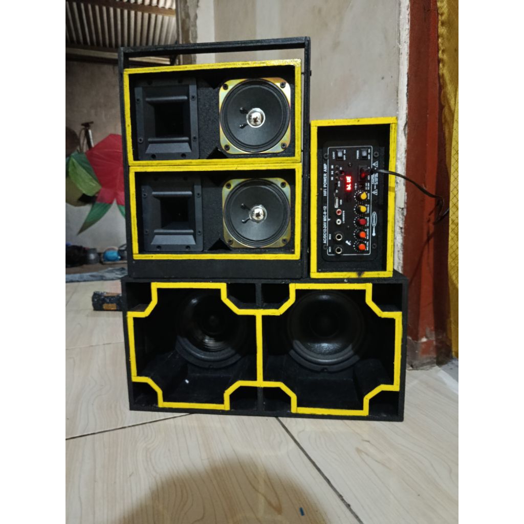 Paket siap bunyi sound miniatur planar brewog 6 inch / sound miniatur/paket siap bunyi/paket 6 inch