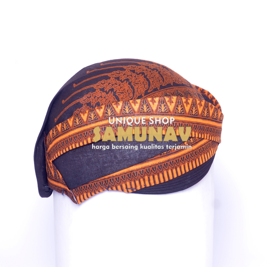 Blangkon Solo Jebeh Modang Kain Batik Kaku