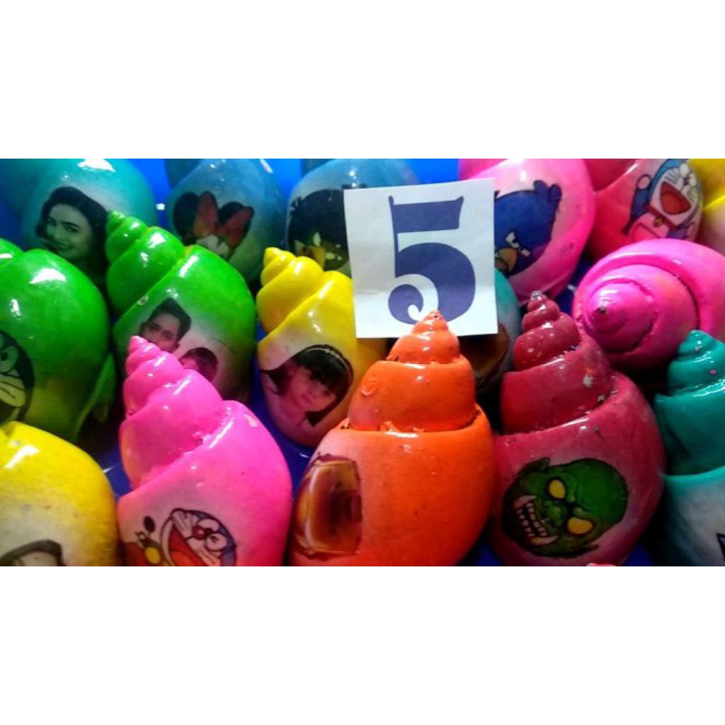 kelomang warna warni hidup besar