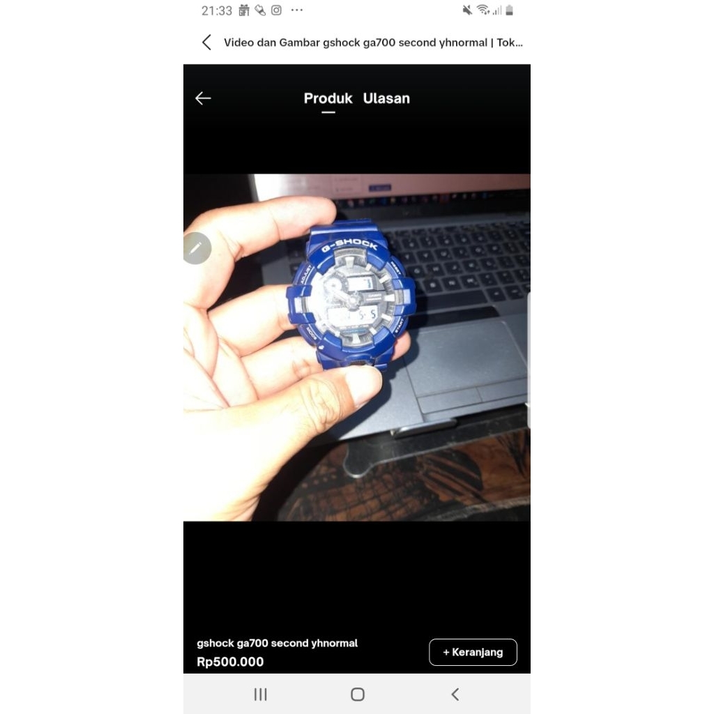 gshock ga700 original biru