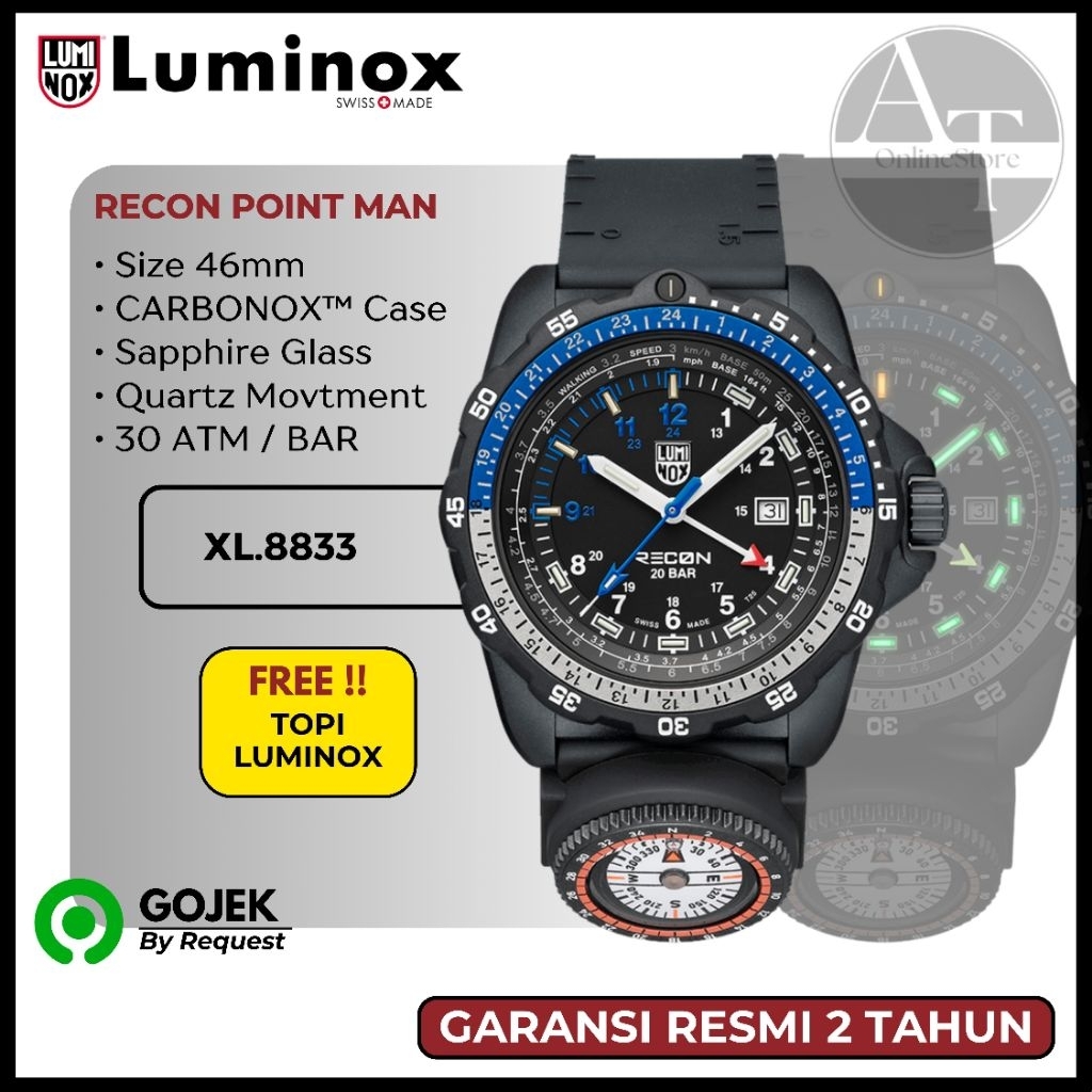 Jam Tangan Pria Luminox 8833 Recon Nav SPEC Original Garansi Resmi