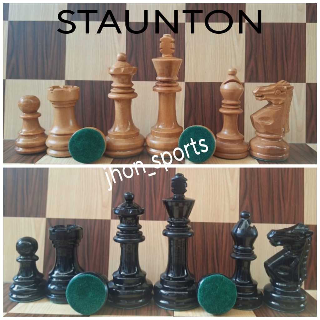 Bidak Buah Catur Kayu Sawo Model Staunton Menteri 2