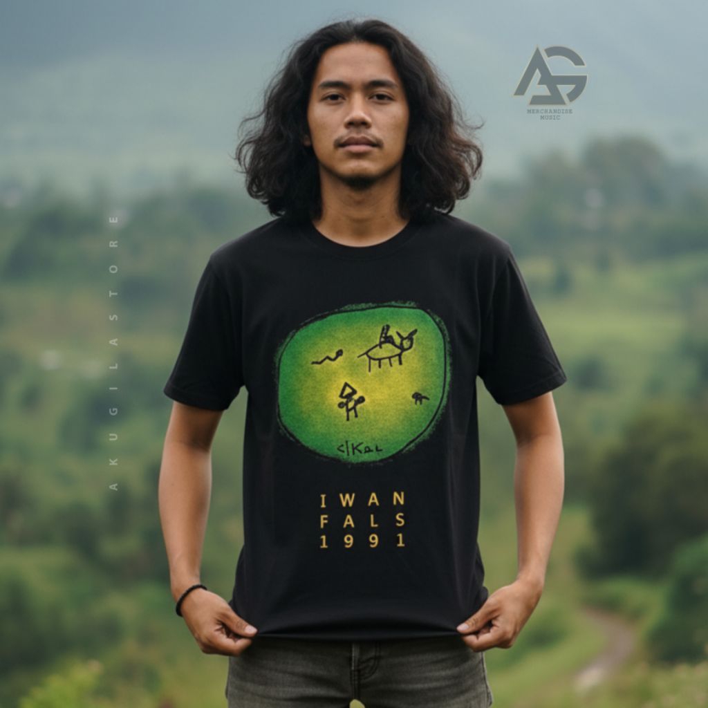 Iwan Fals - Kaos Iwan Fals - Iwan Fals 1991 - Kaos Oi - Fals Mania -  Akugila Store