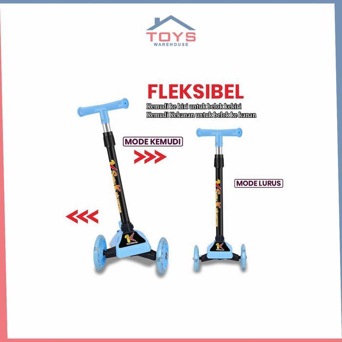 READY [COD] Mainan Skuter Anak Roda 3 Bisa Lipat dengan Roda led Ride On Toys TW M95 G00D QU4LITY