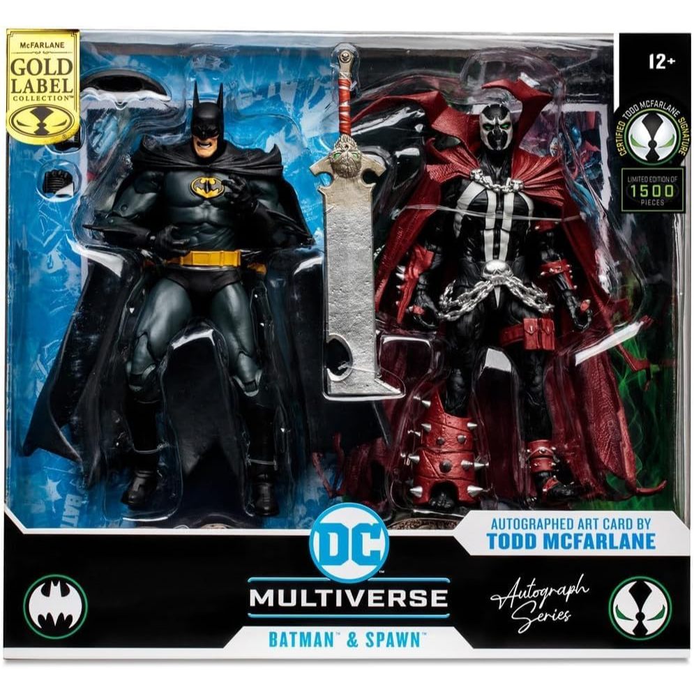 Mcfarlane Toys Dc Multiverse Batman & Spawn Autographed 7" Action Figure 2-Pack